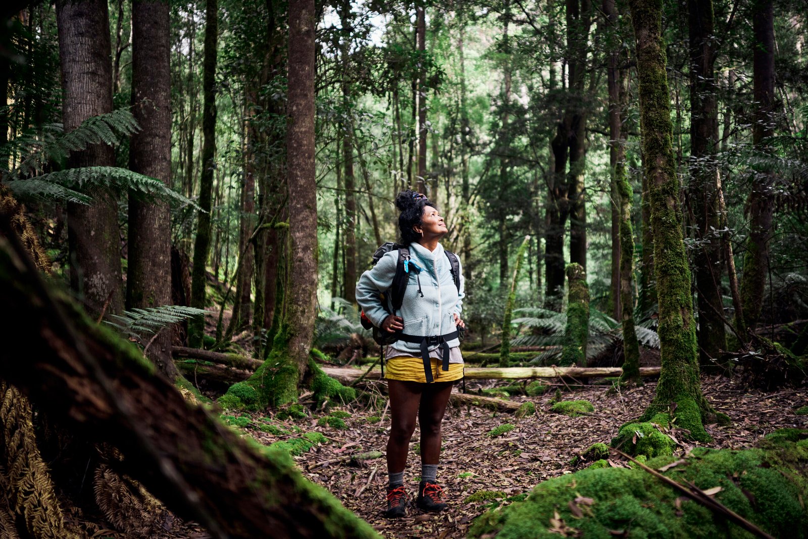 Adventurous, active women exploring the wild beauty of Tasmania, Australia.